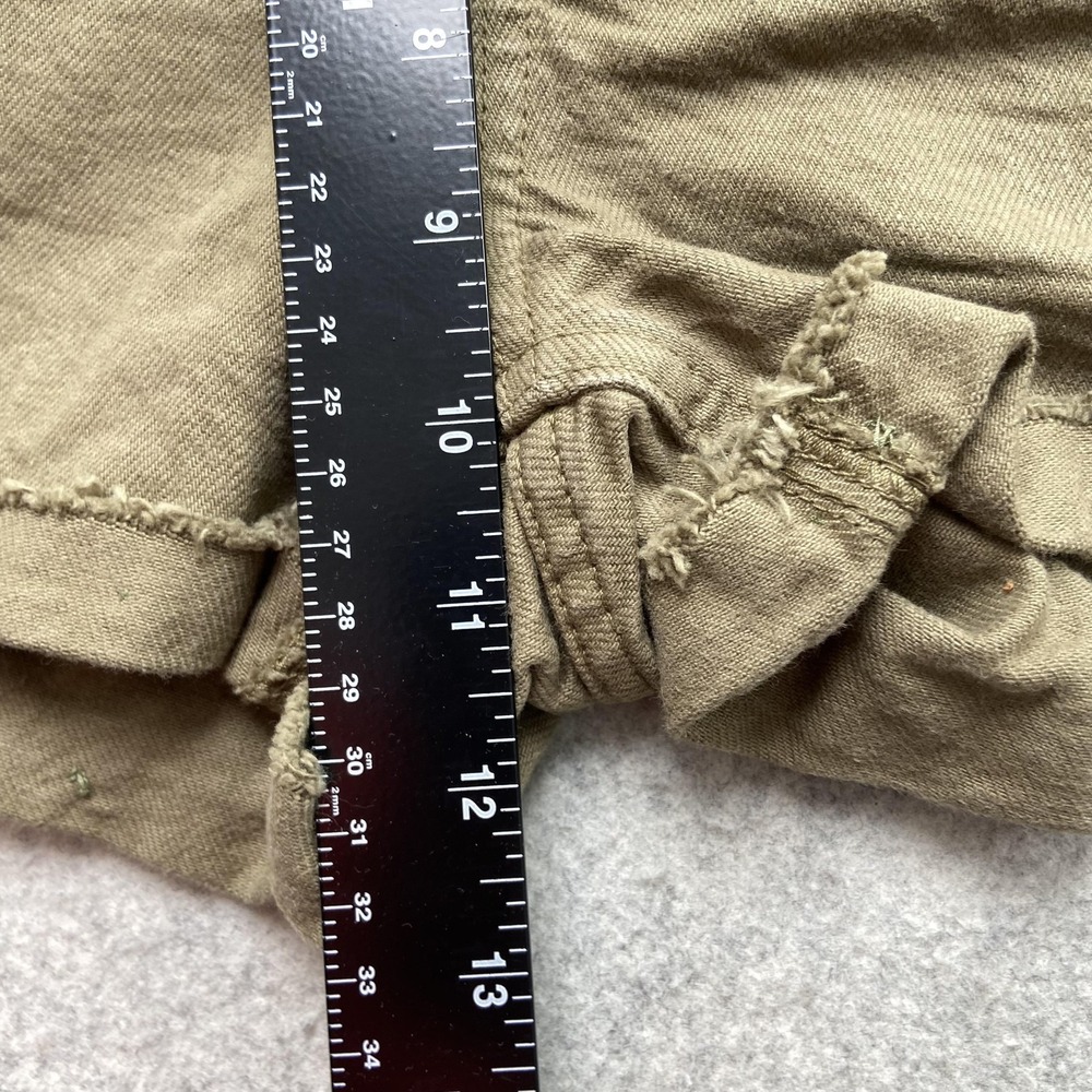 Rag & Bone Jean Shorts Womens 28 (32x2) Light Olive Green Cutoff Frayed - Picture 5 of 16